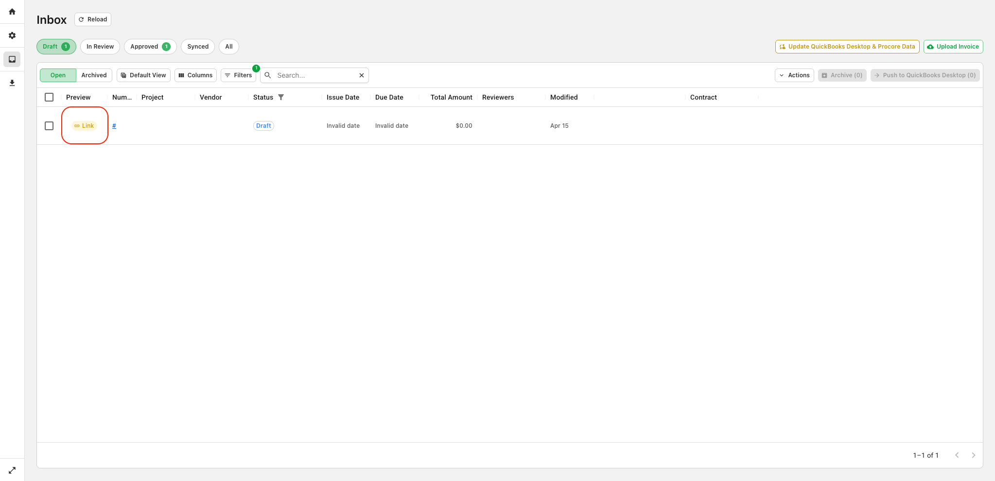 Linked Invoices