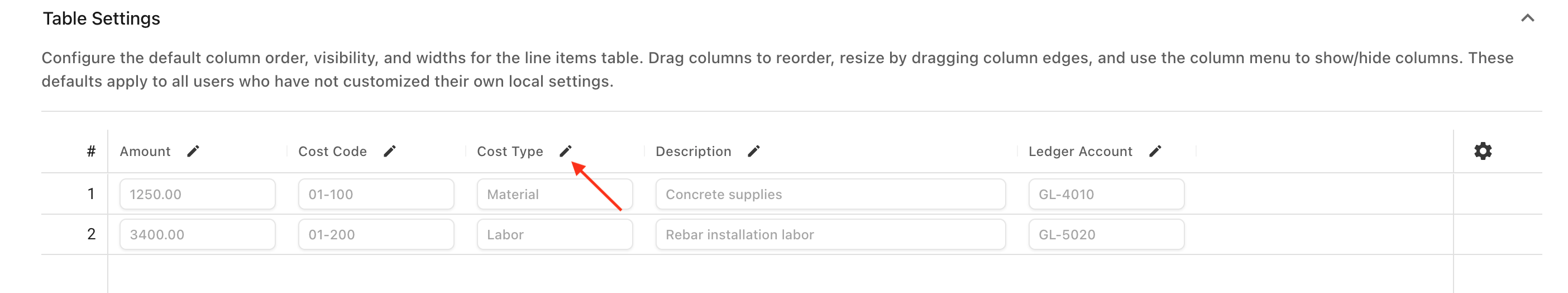 Field Config Settings